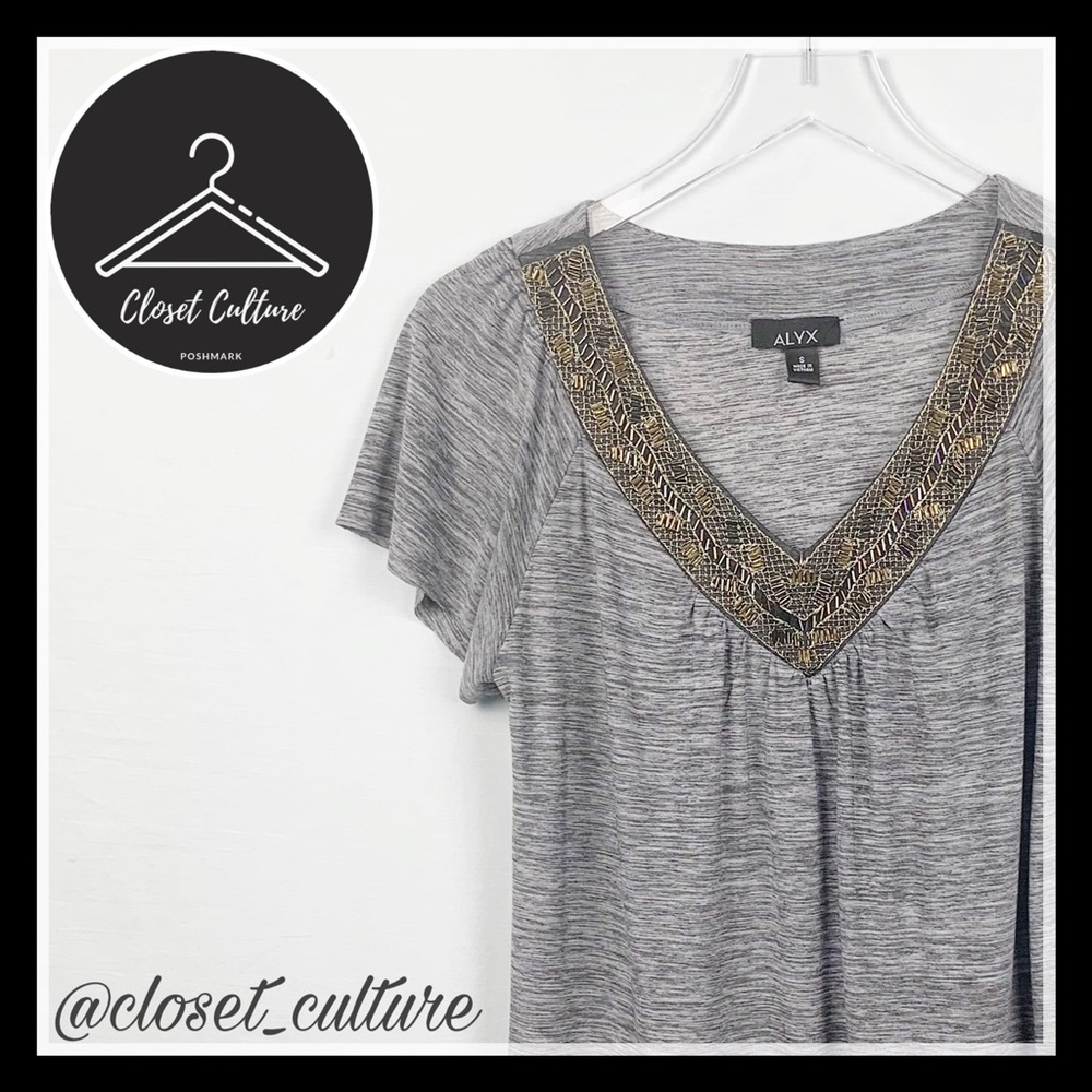Alyx | Gray V-Neck Blouse